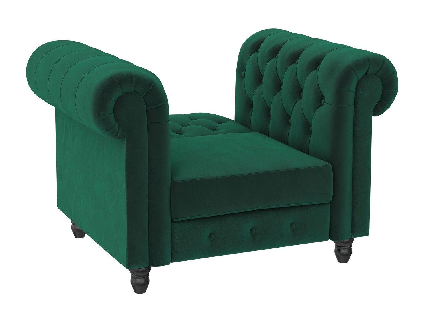 Chesterfield atpūtas krēsls Tulsa 630 (Tumši zaļš)