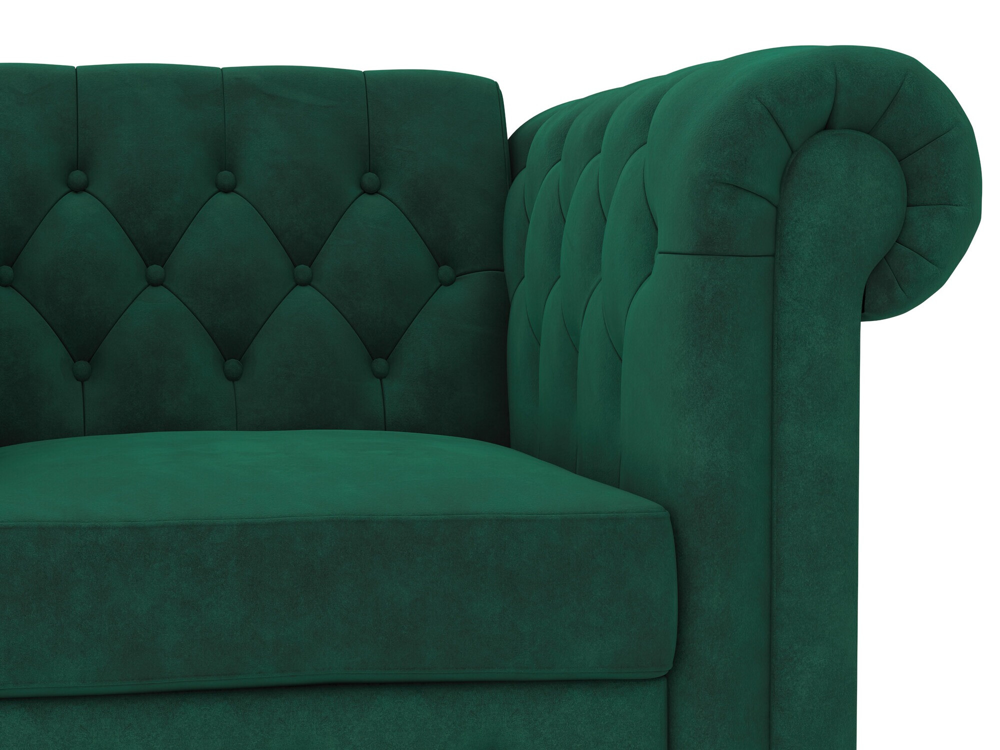 Chesterfield atpūtas krēsls Tulsa 630 (Tumši zaļš)