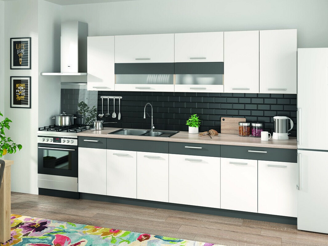 Moduļu piekarams stūra skapis Mode White 108