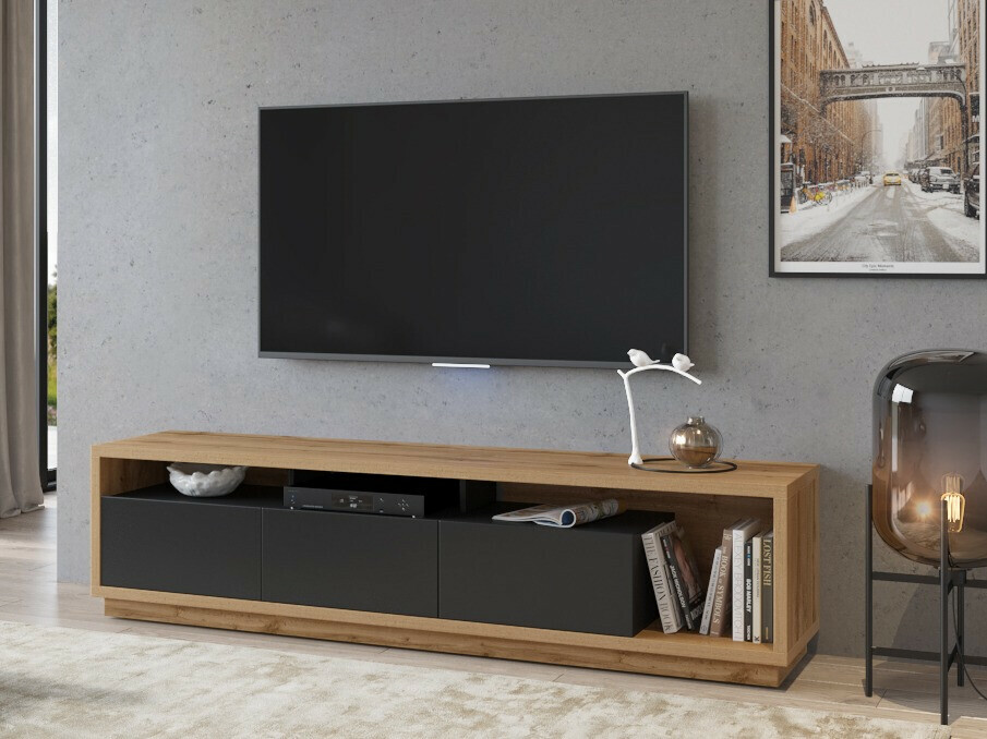 TV galds Austin 357 (Votan ozols + Matēts melns)