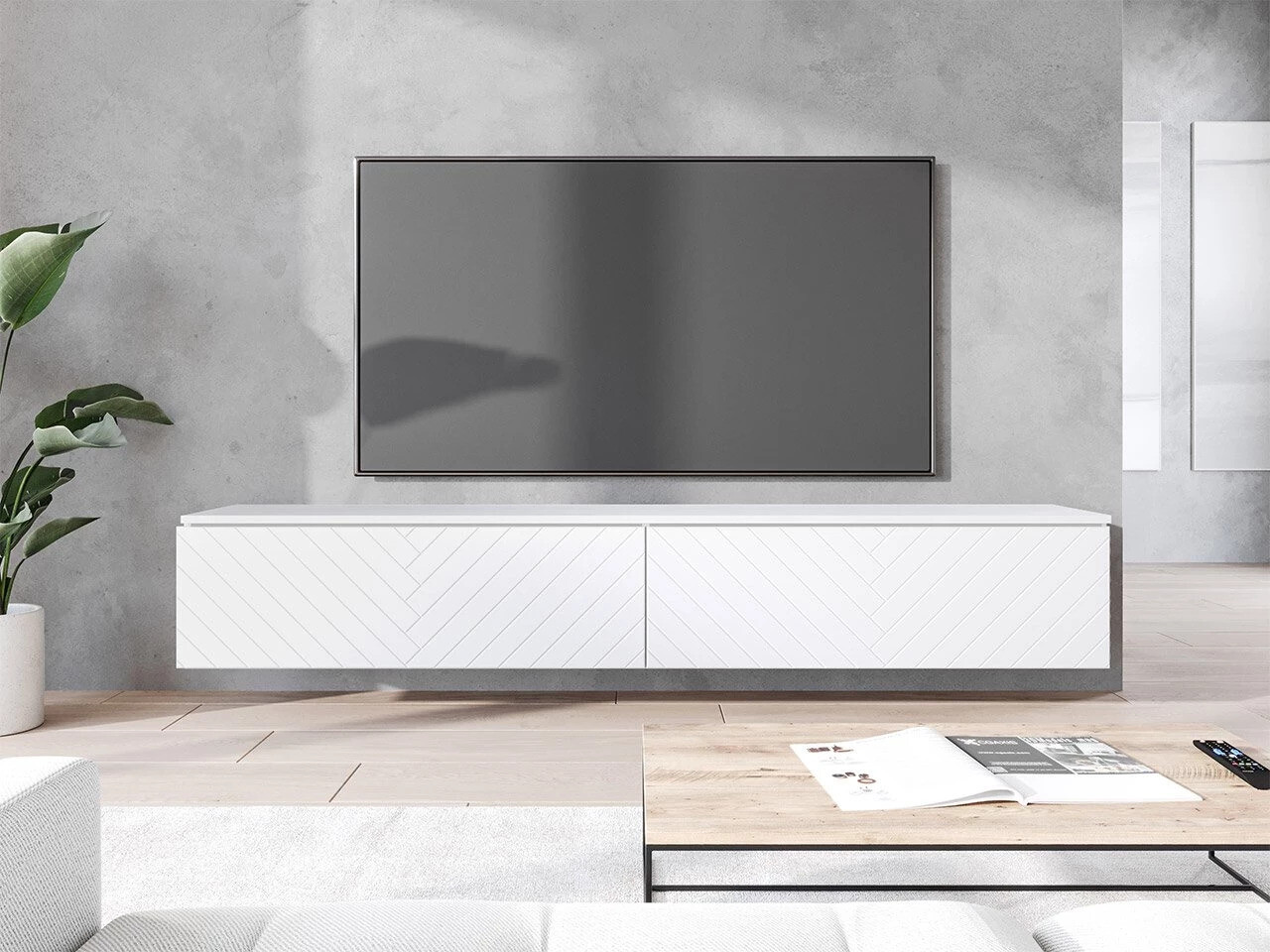 TV galds Sarasota 166 (Balts)
