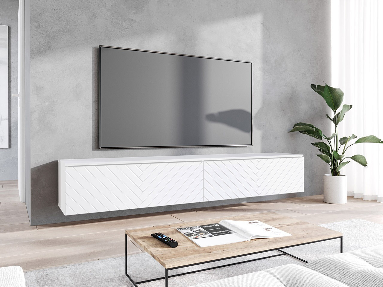 TV galds Sarasota 166 (Balts)