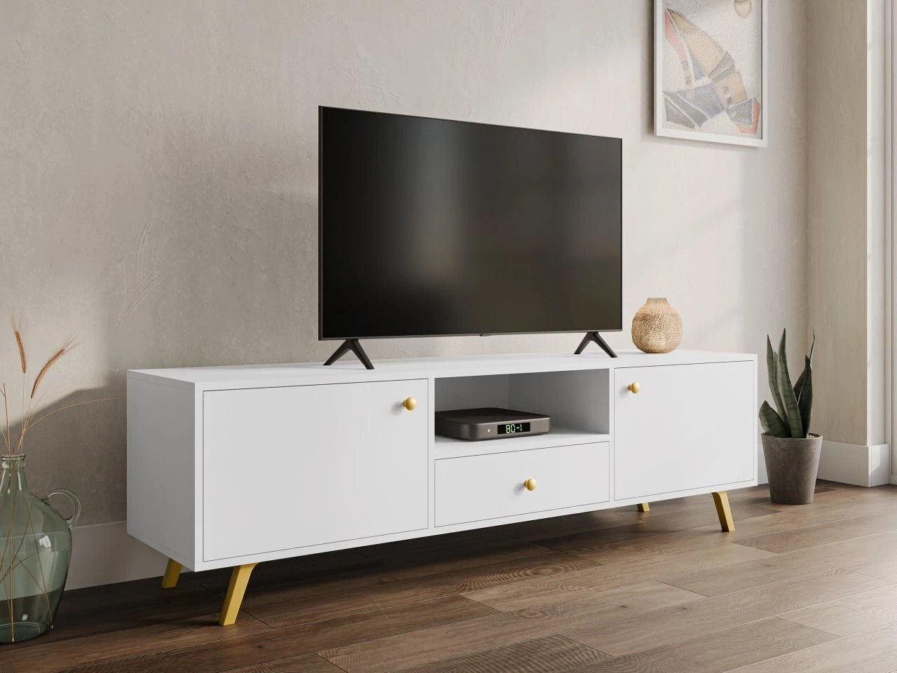 TV galds Monfera 104 (Balts)