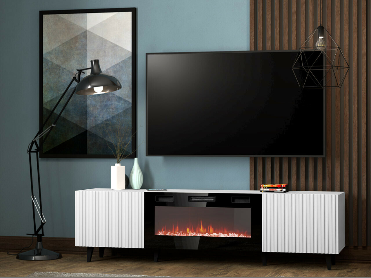 TV galds Dicto II (Balts + Melns)