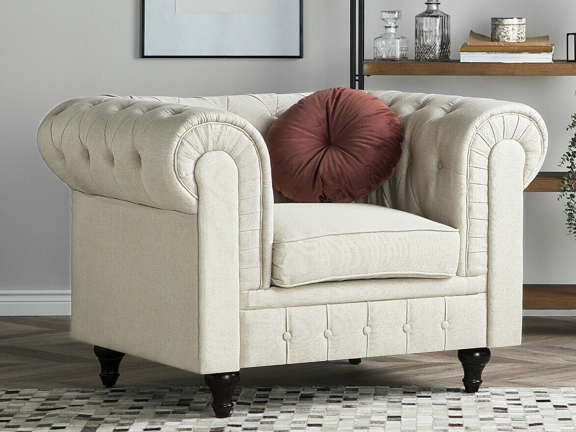 Chesterfield atpūtas krēsls Cirdoro 102 (Bēšs)