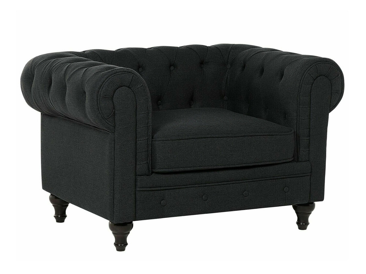Chesterfield atpūtas krēsls Cirdoro 102 (Grafīts)