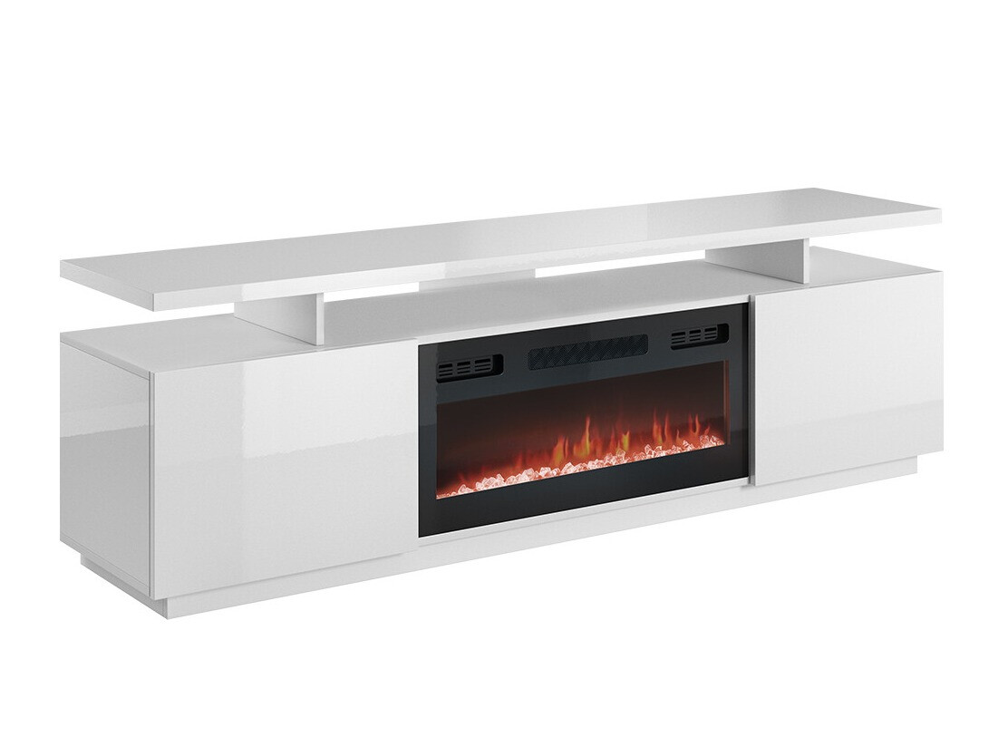 TV galds Figura I (Balts + Glancēts balts)
