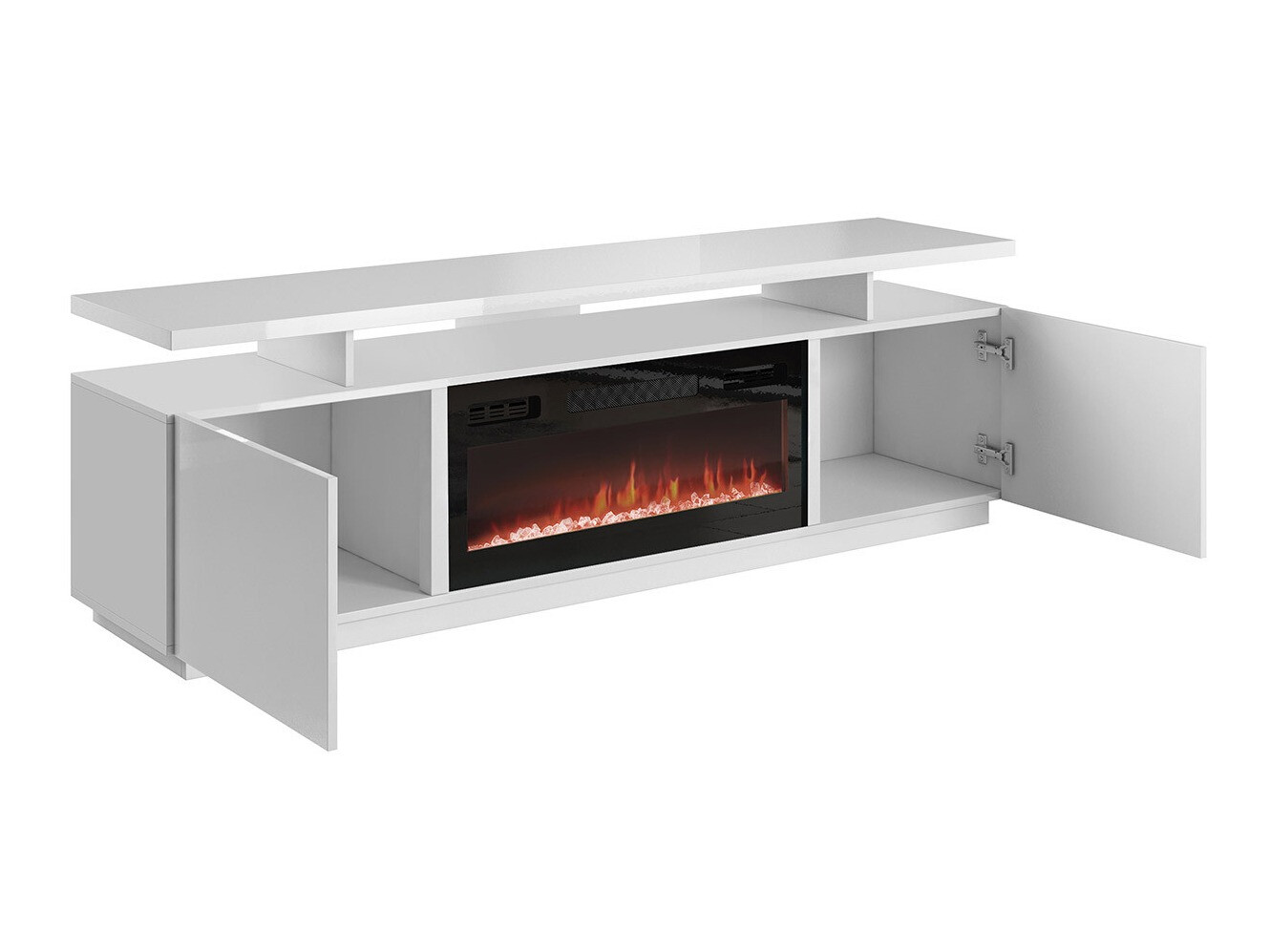 TV galds Figura I (Melns + Glancēts melns)