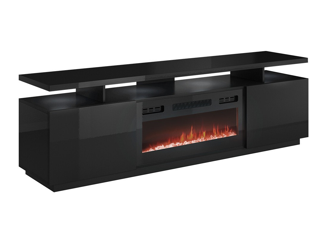 TV galds Figura I (Melns + Glancēts melns)