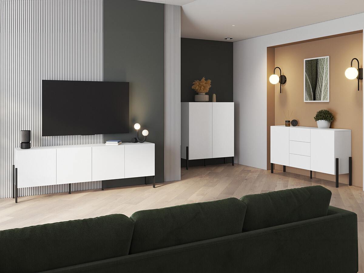 Viesistabas komplekts Etsore 105 (Balts)