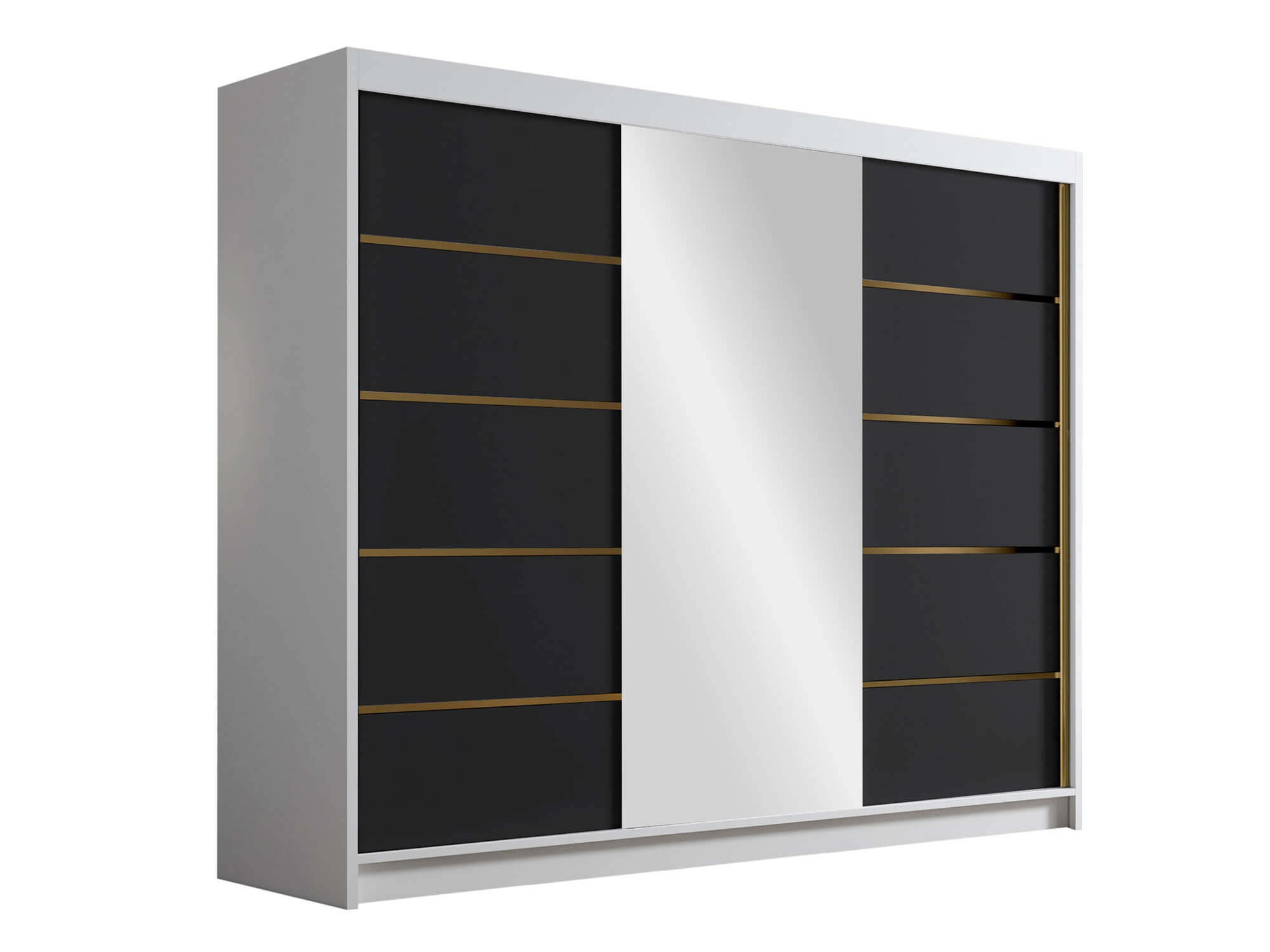 Skapis Closico Veltron II (Balts + Melns)