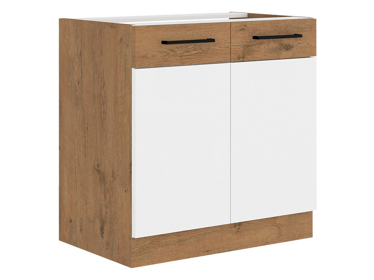 Moduļu skapis ar durvīm Wood White 110