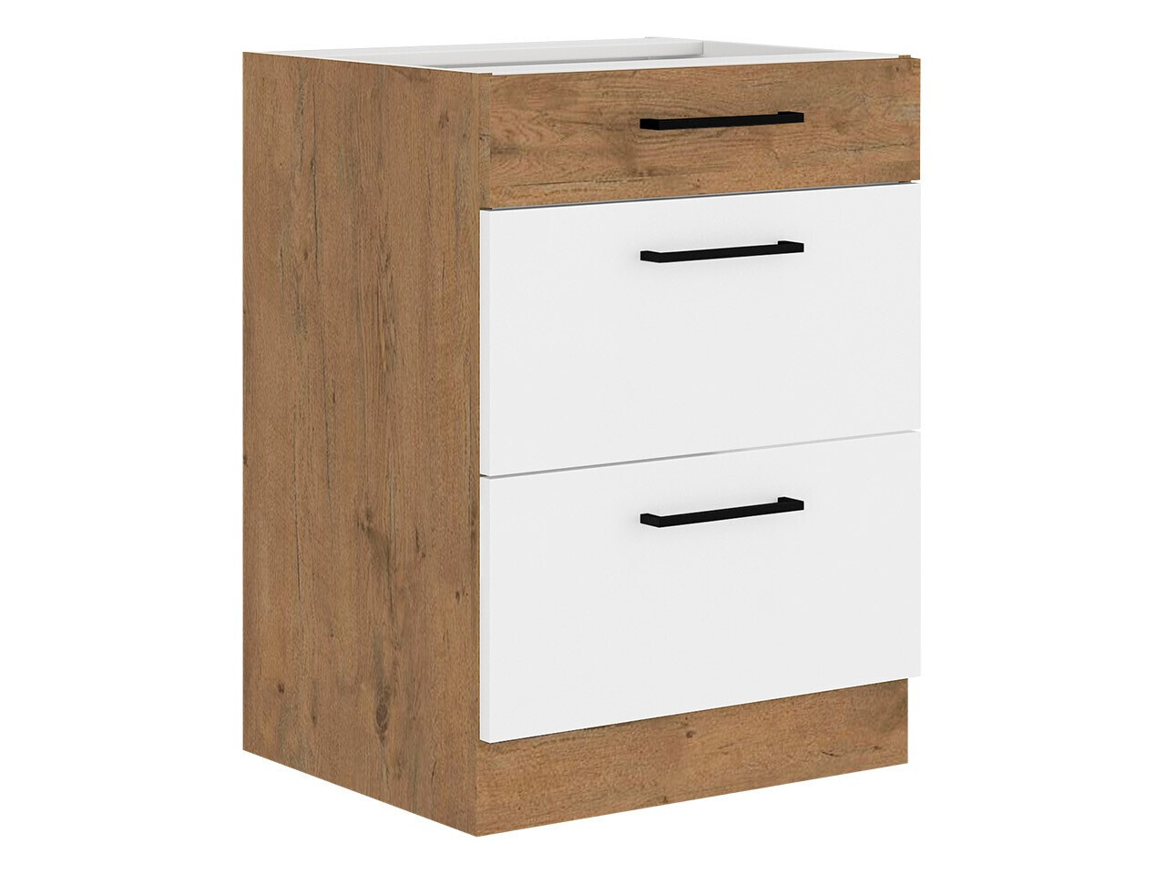 Moduļu skapis ar atvilktnēm Wood White 115