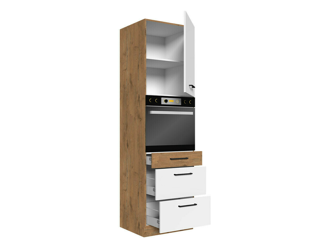 Moduļu skapis iebūvējamai tehnikai Wood Grey 126