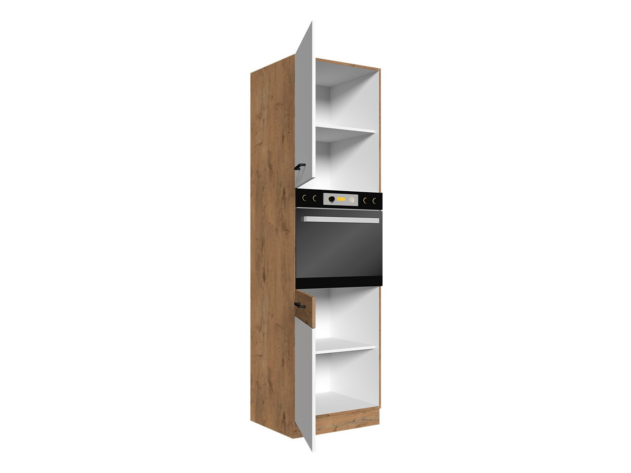 Moduļu skapis iebūvējamai tehnikai Wood Dark 123