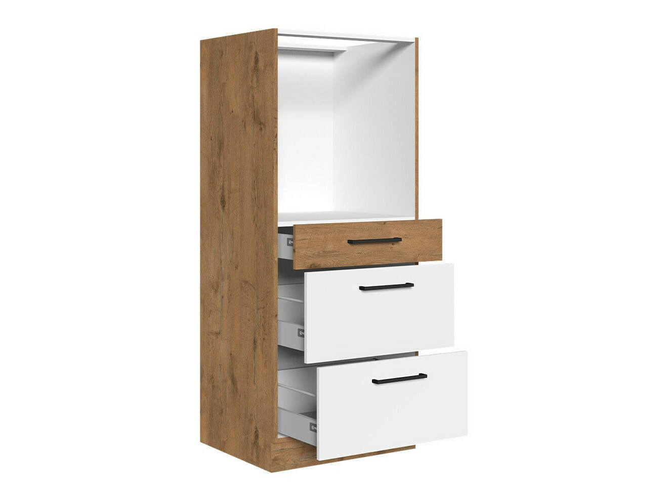 Moduļu skapis iebūvējamai tehnikai Wood White 102