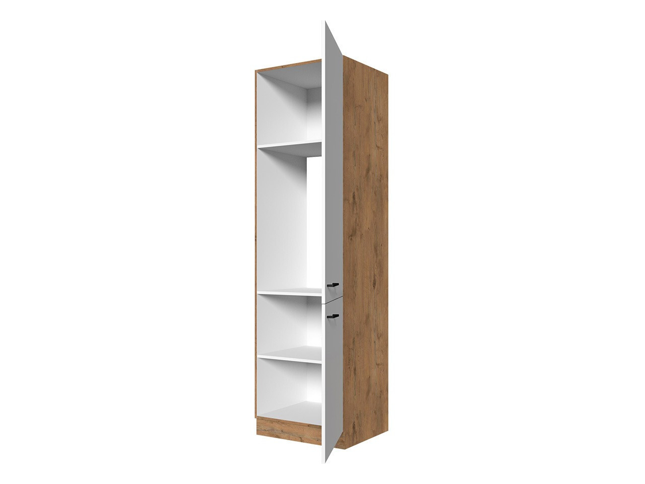 Moduļu skapis ar durvīm Wood White 135