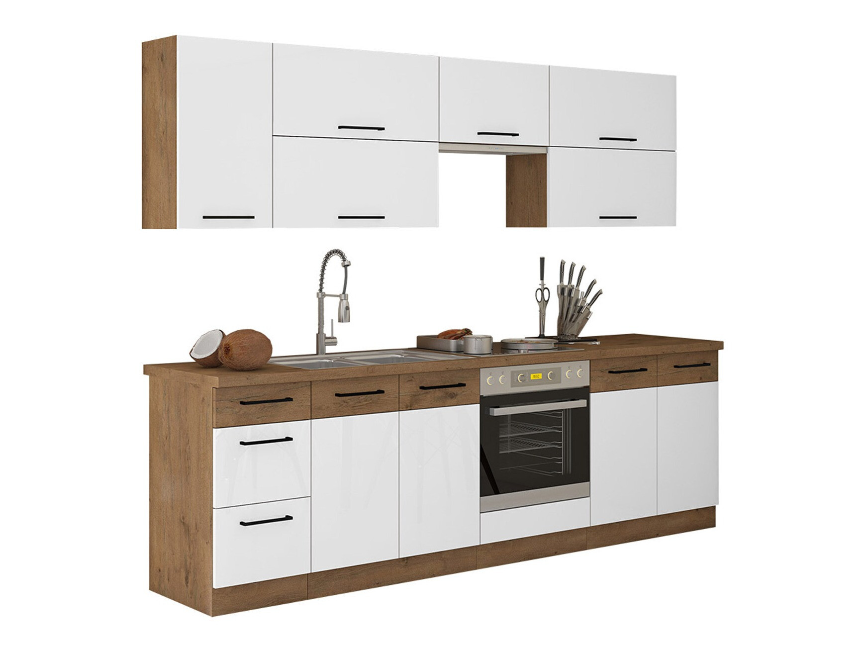 Moduļu virtuves komplekts Wood White 138