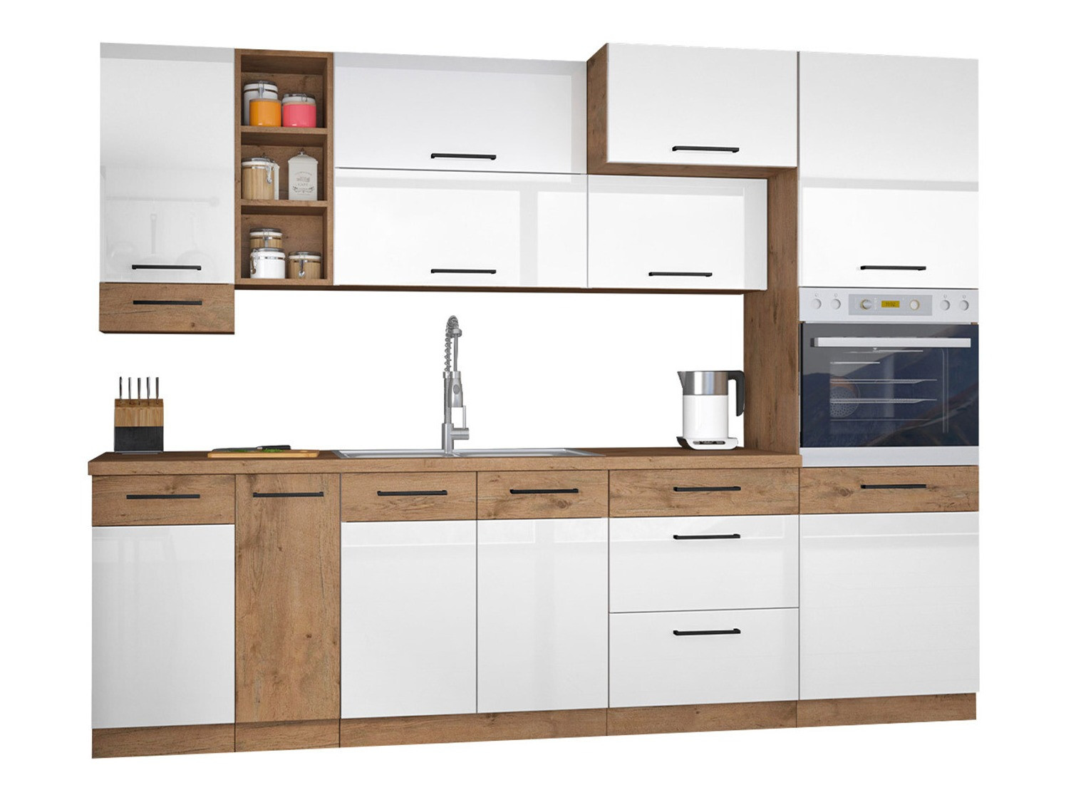 Moduļu virtuves komplekts Wood White 137