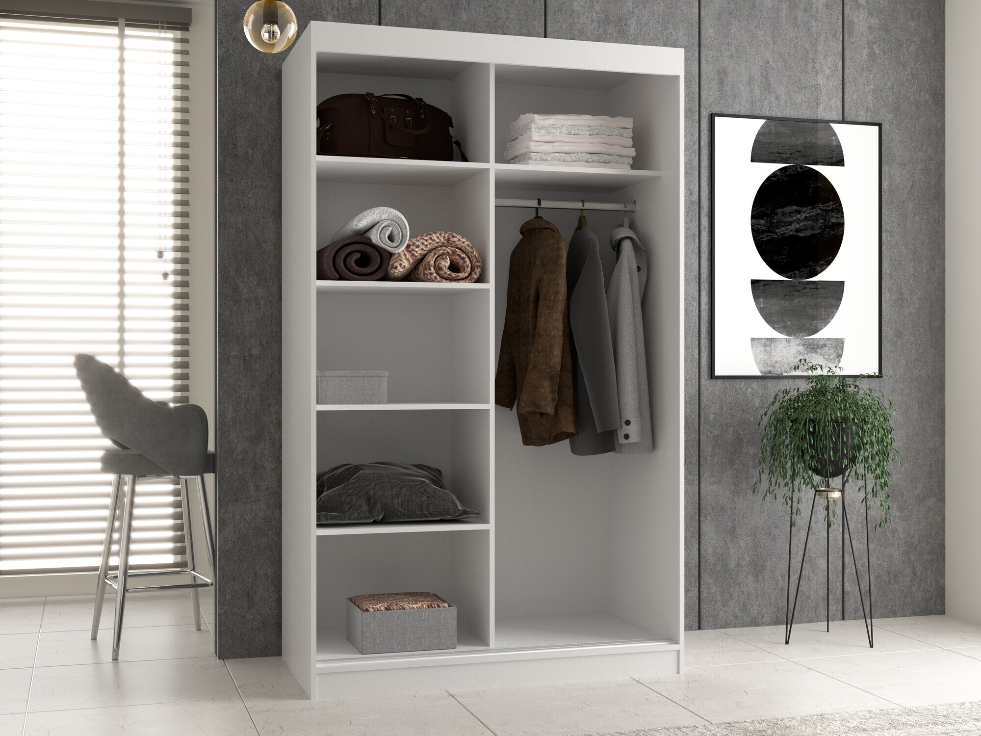 Skapis Mandeville 155 (Balts)