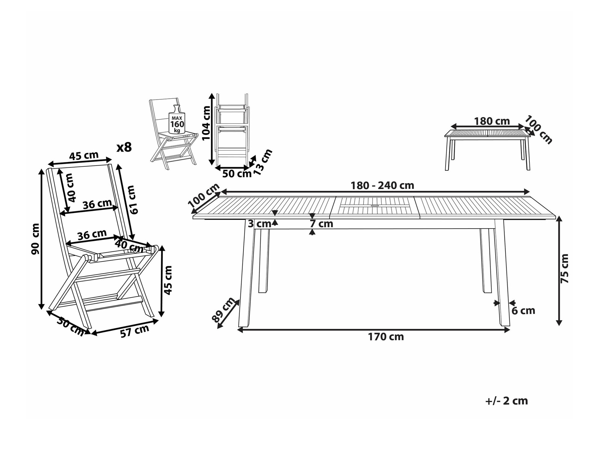 Galds un krēslu komplekts Berwyn 1986