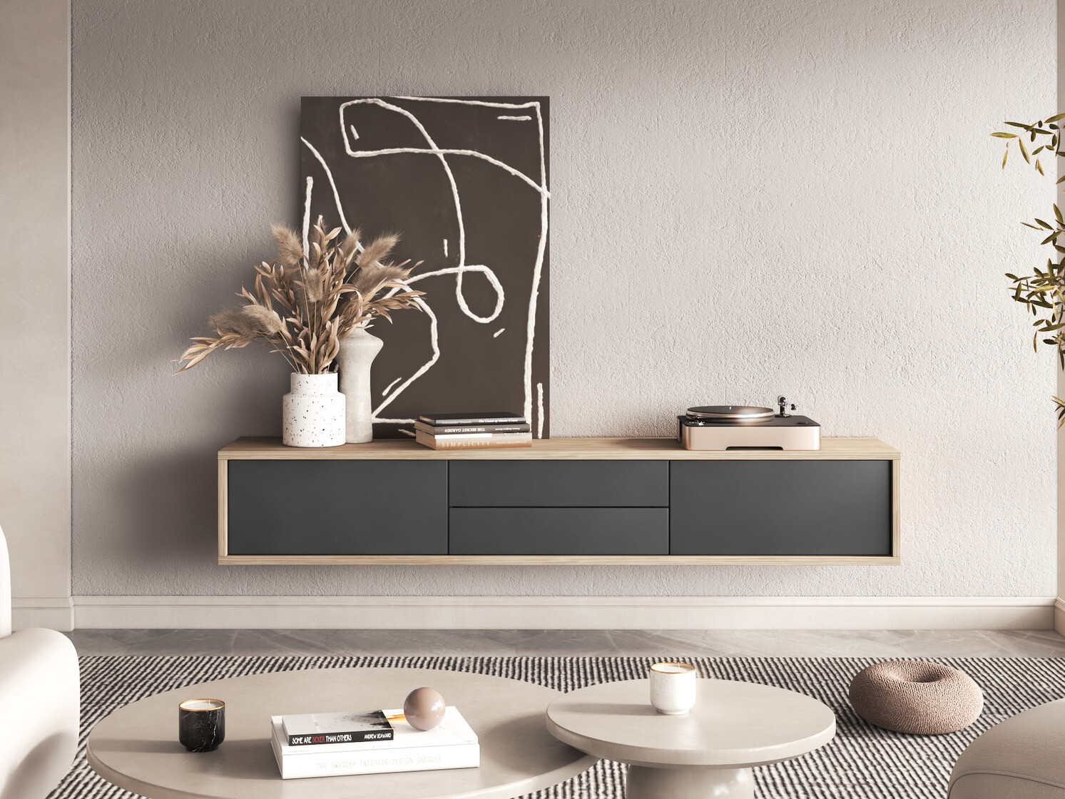 TV galds Austin 325 (Ozols + Antracīts)