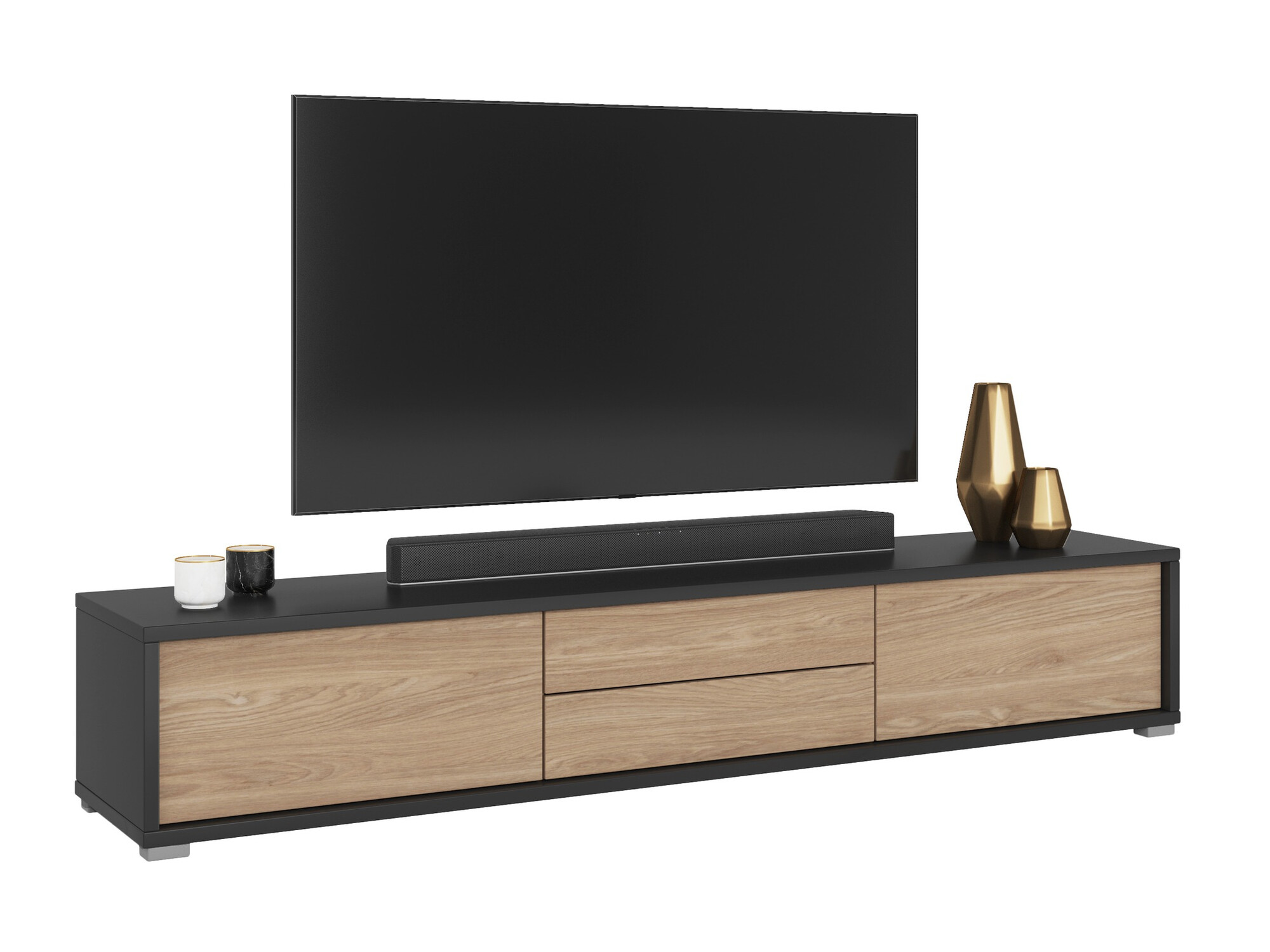 TV galds Austin 325 (Antracīts + Ozols)