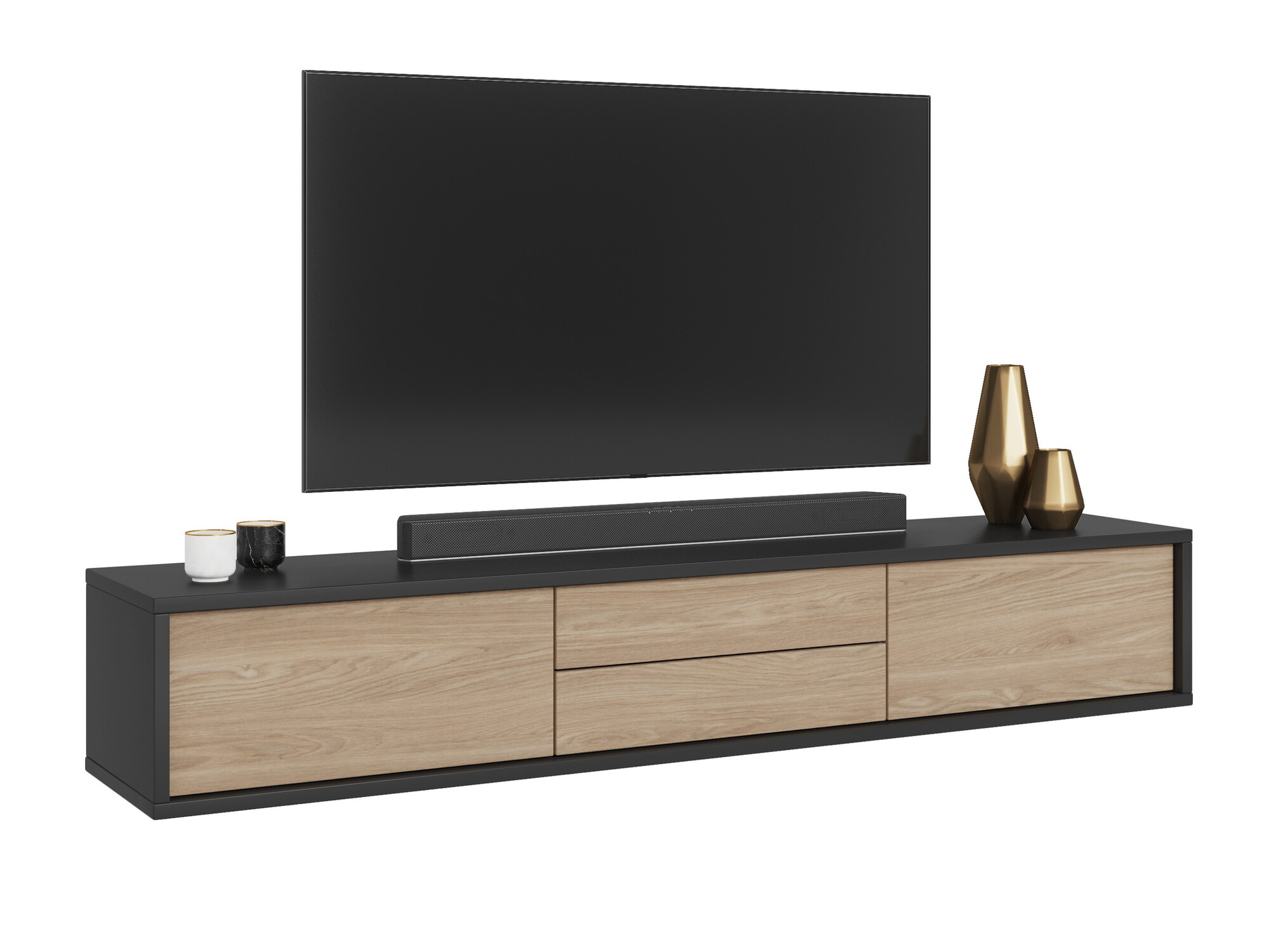TV galds Austin 325 (Antracīts + Ozols)