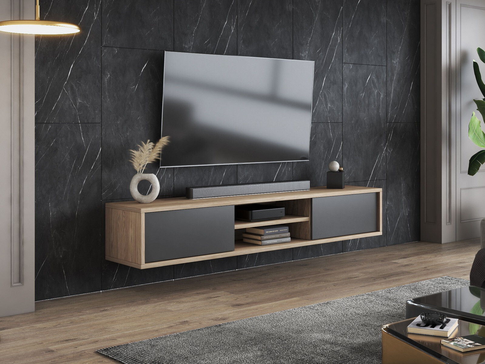TV galds Austin 326 (Ozols + Antracīts)