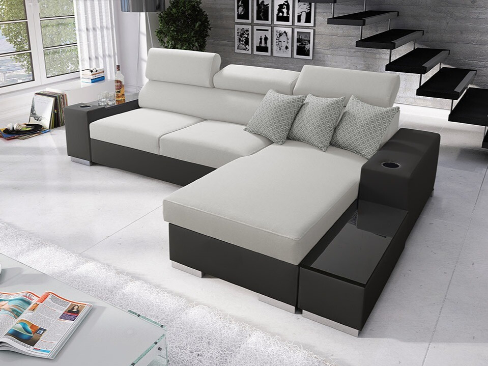 Stūra dīvāns Pearland 103 (Soft 011 + Luxo 6601 + Evo 32)