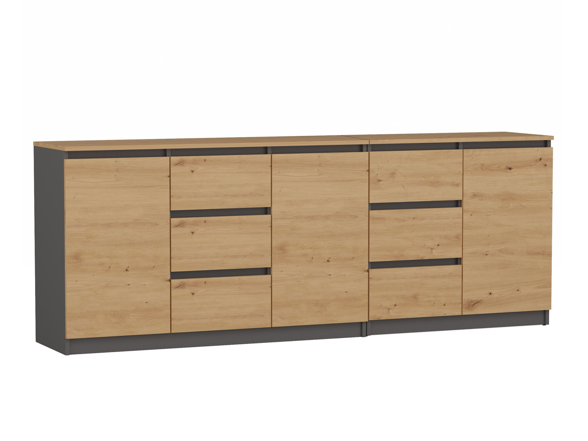 Kumode Elbvelu 109 (Antracīts + Artisan ozols)