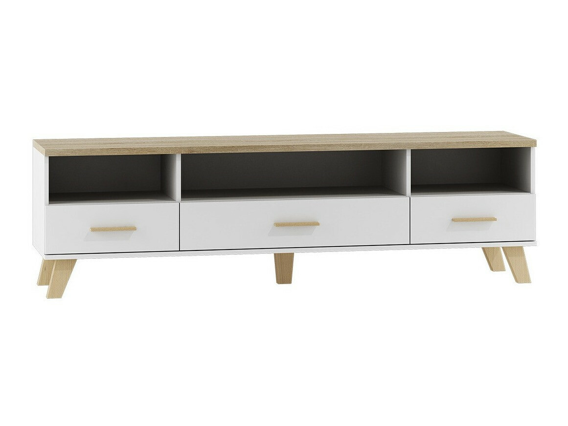 TV galds Larfloi 109 (Balts + Sonomas ozols)