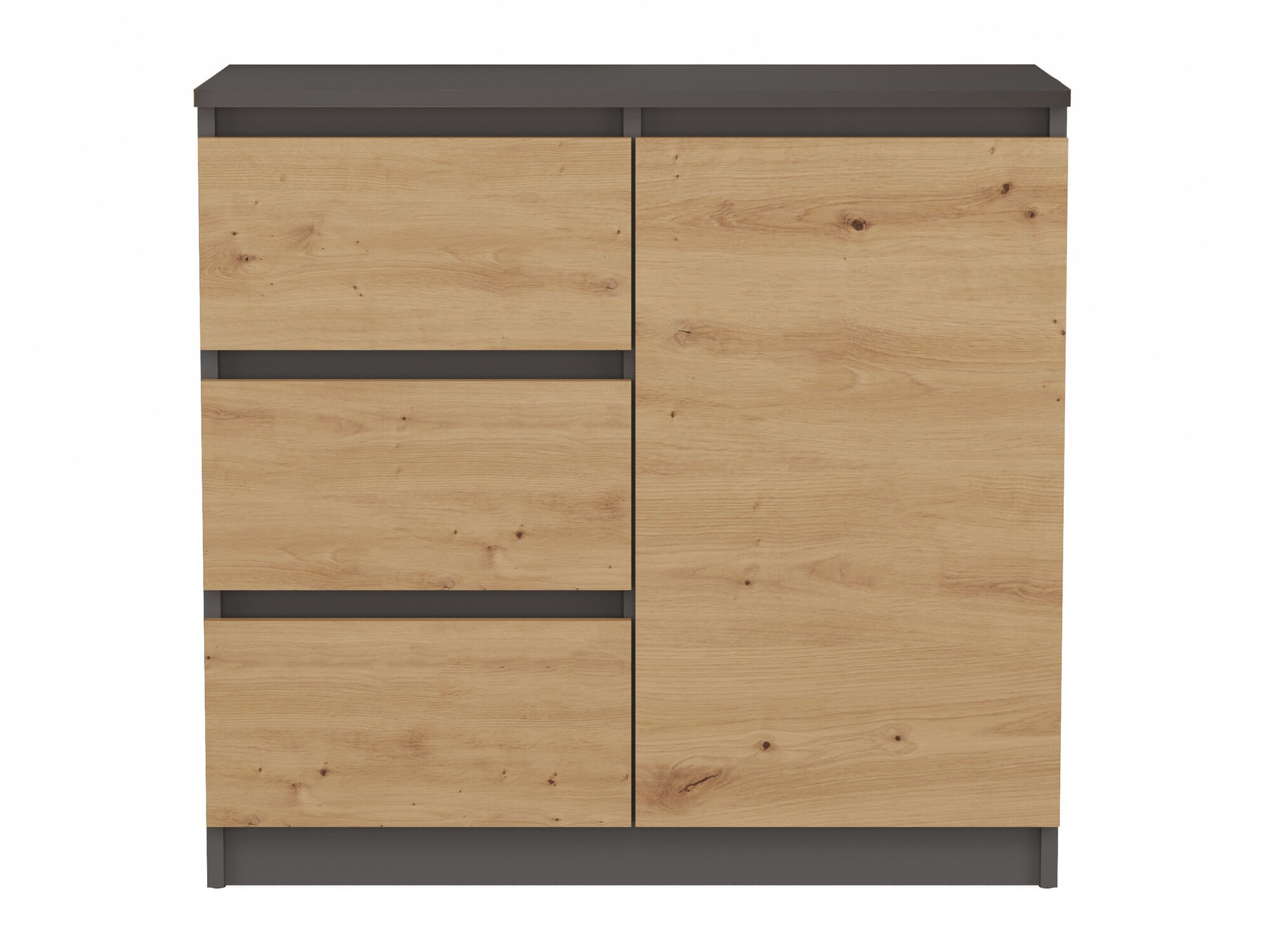 Kumode Elbvelu 110 (Antracīts + Artisan ozols)