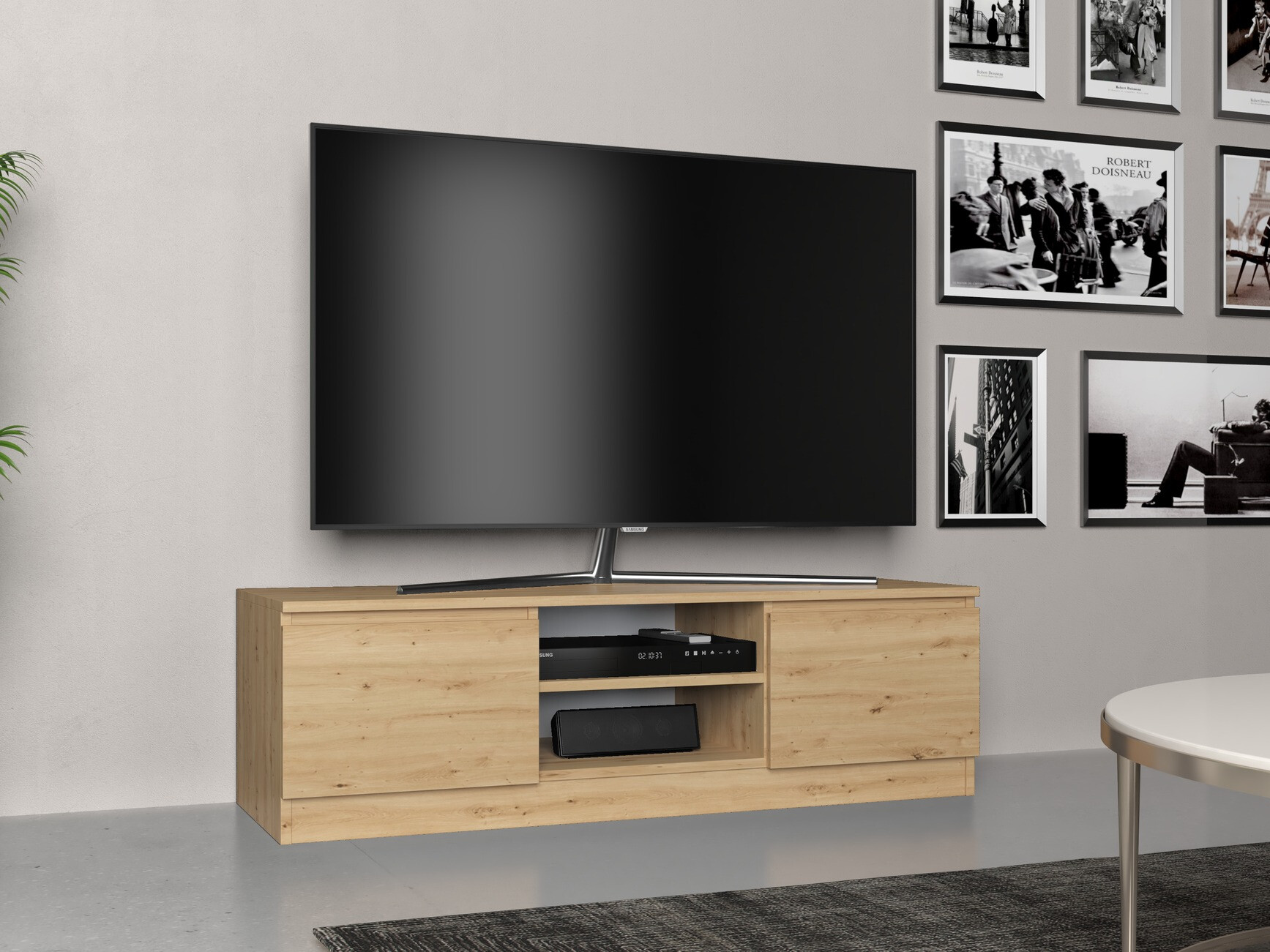 TV galds Elbvelu 123 (Artisan ozols)