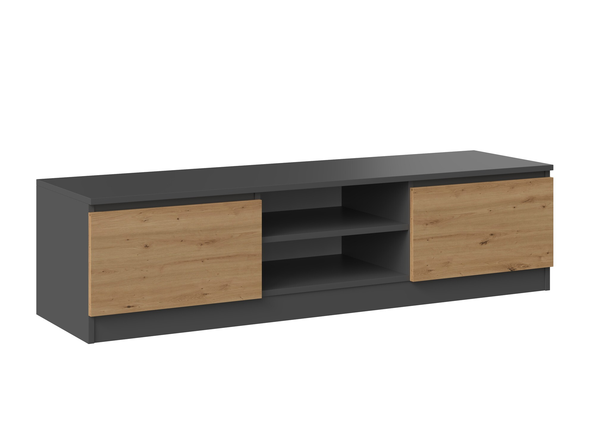 TV galds Elbvelu 125 (Antracīts + Artisan ozols)