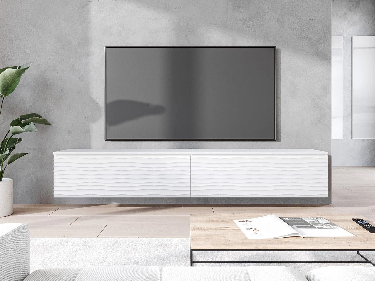 TV galds Sarasota 164 (Balts)