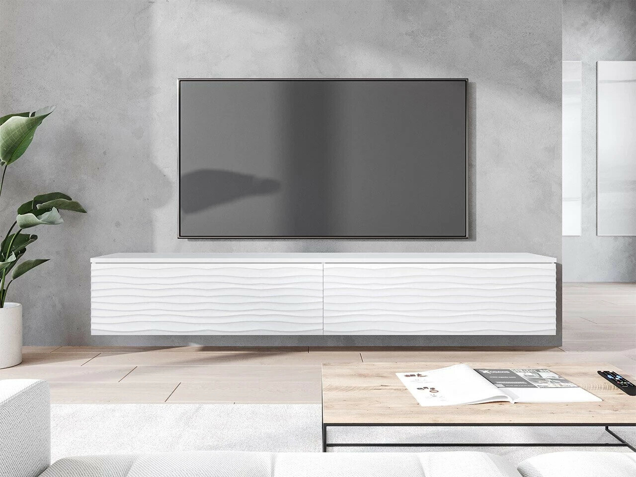 TV galds Sarasota 164 (Balts)