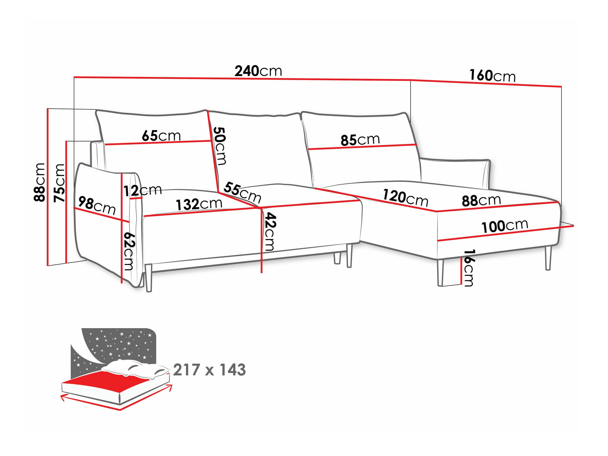 Stūra dīvāns Columbus 224 (Velo 626)