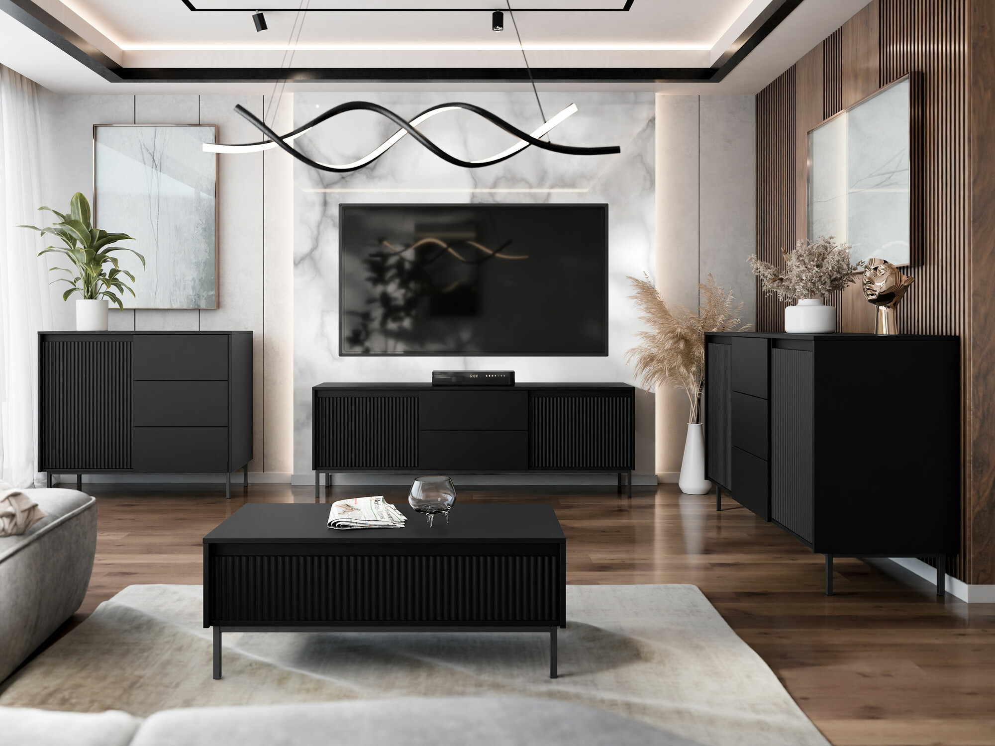 Kumode Comfivo Delruva (Melns)