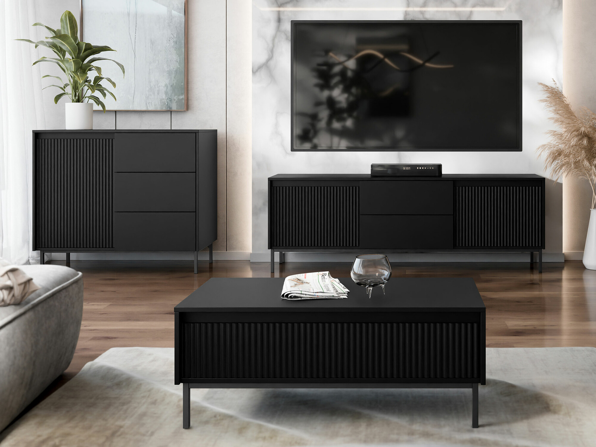 Kumode Comfivo Delruva (Melns)