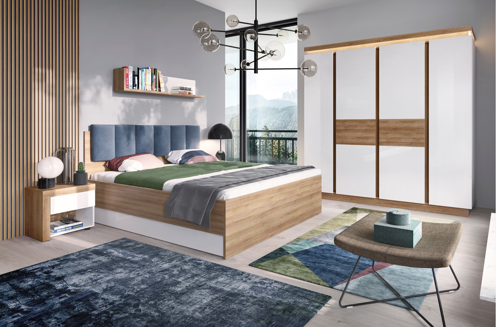Gulta Feldeli 117 (Riviera ozols + Balts)