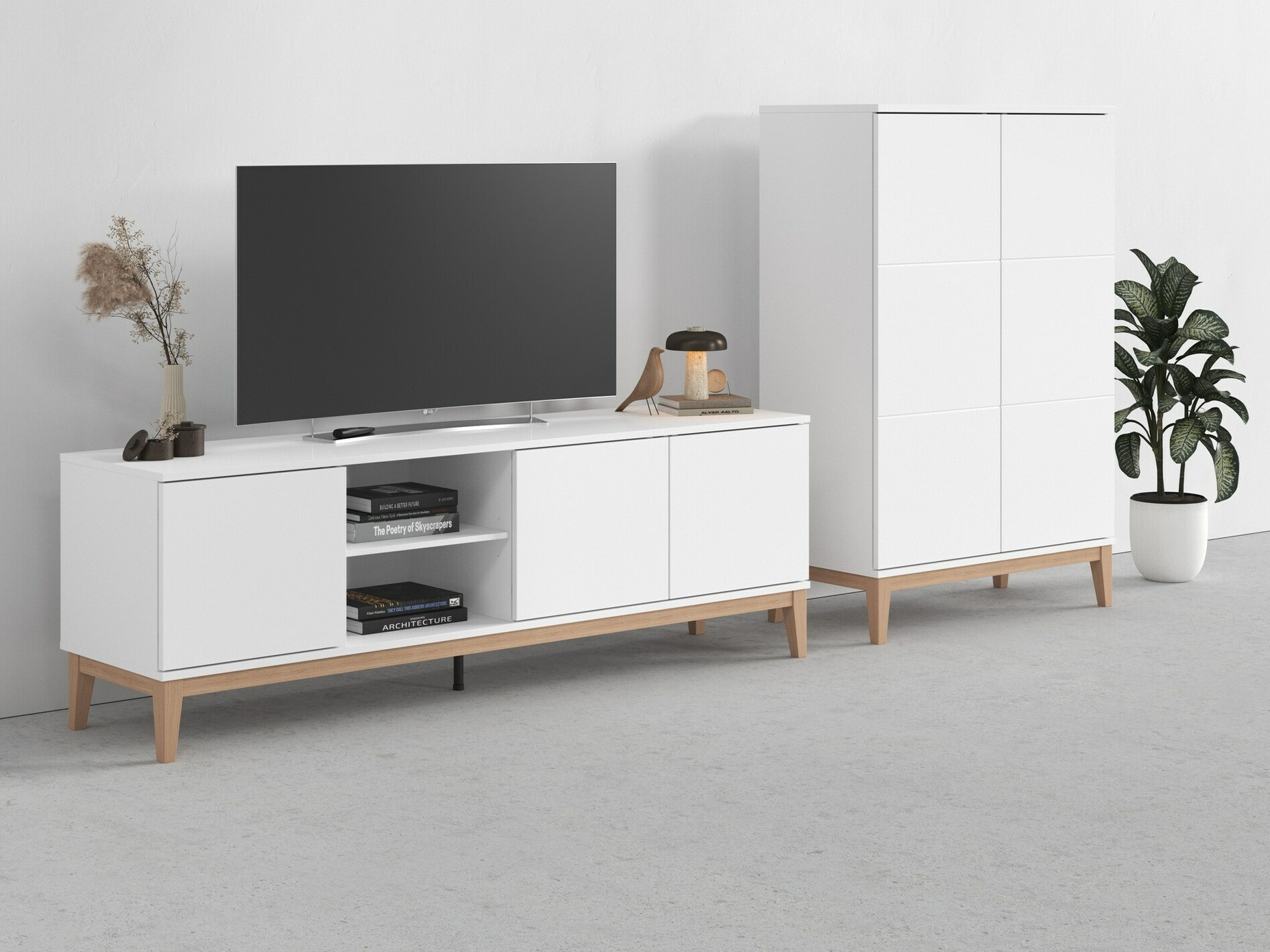TV galds Felmelo 104 (Balts)