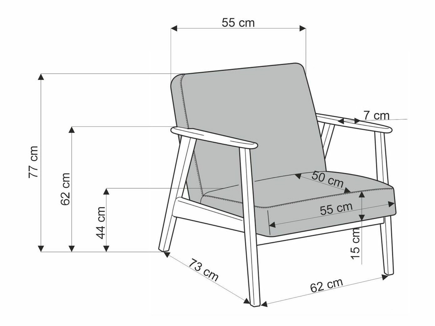 Atpūtas krēsls Houston 2116 (Castel 15)