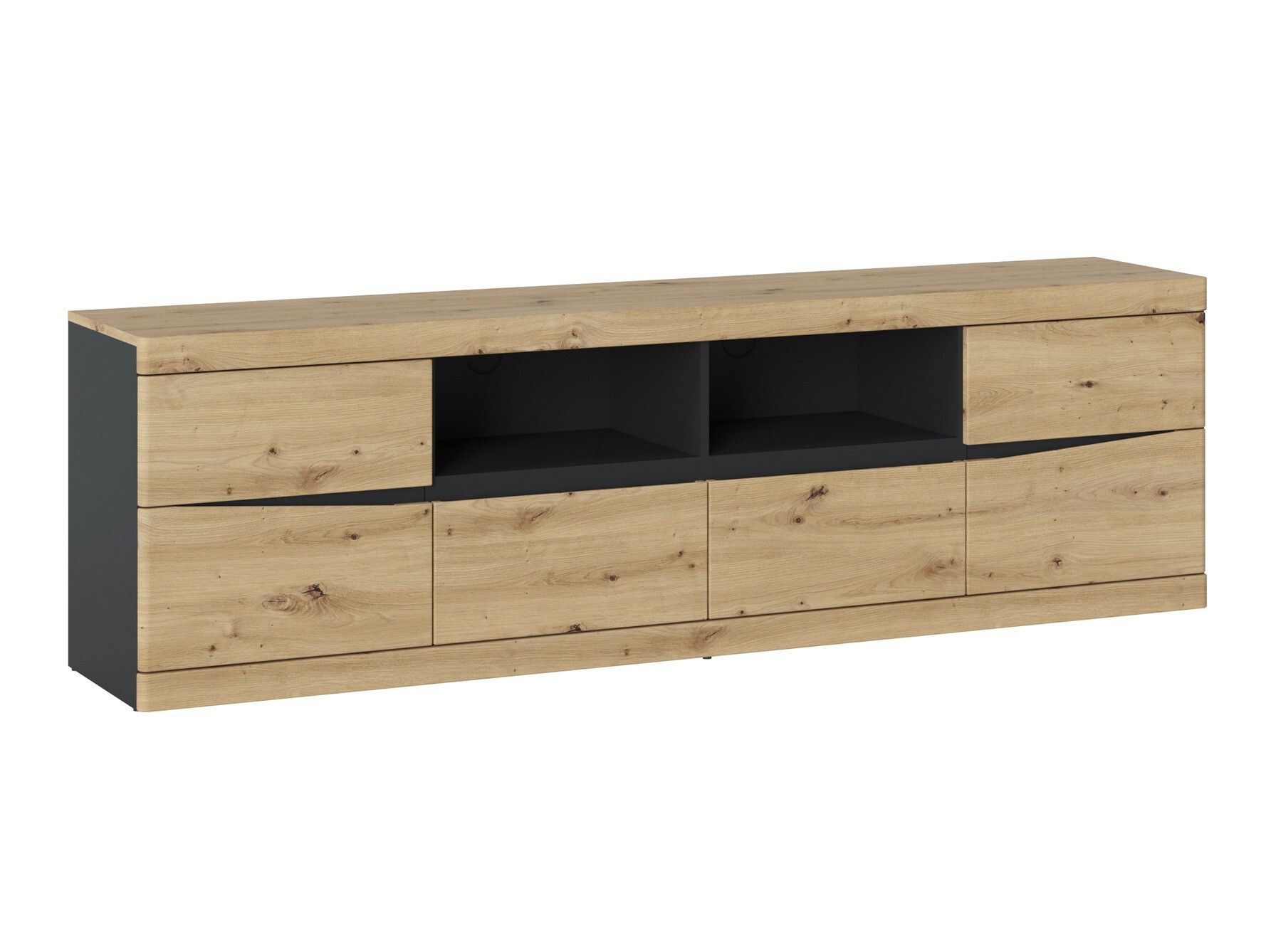 TV galds Venlori 122 (Antracīts + Artisan ozols)