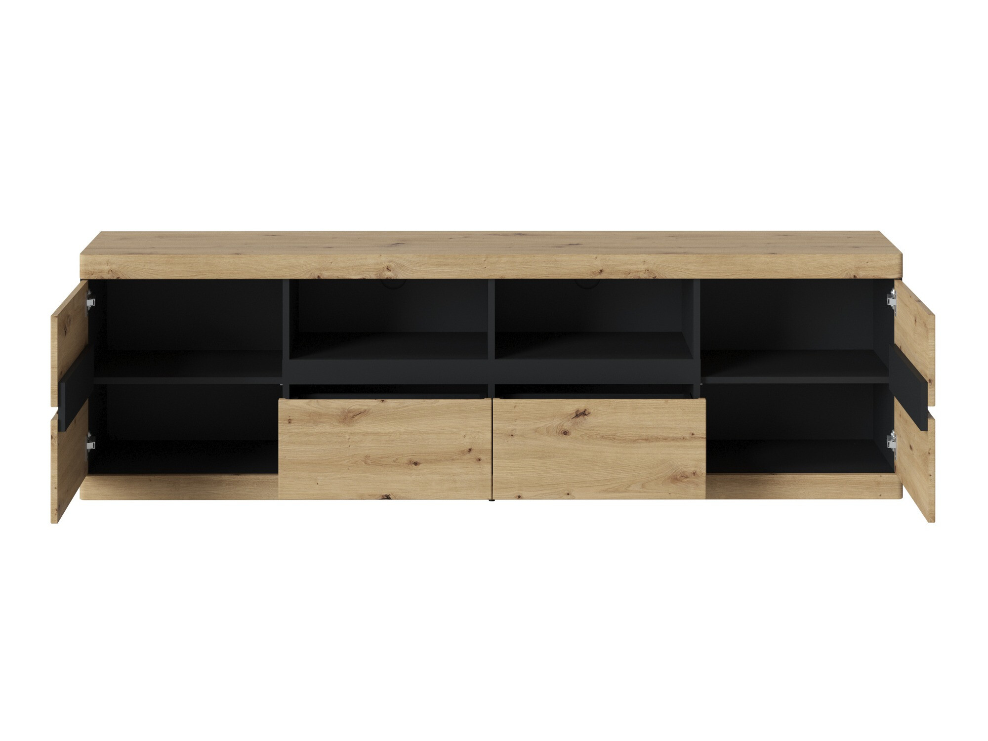 TV galds Venlori 122 (Antracīts + Artisan ozols)