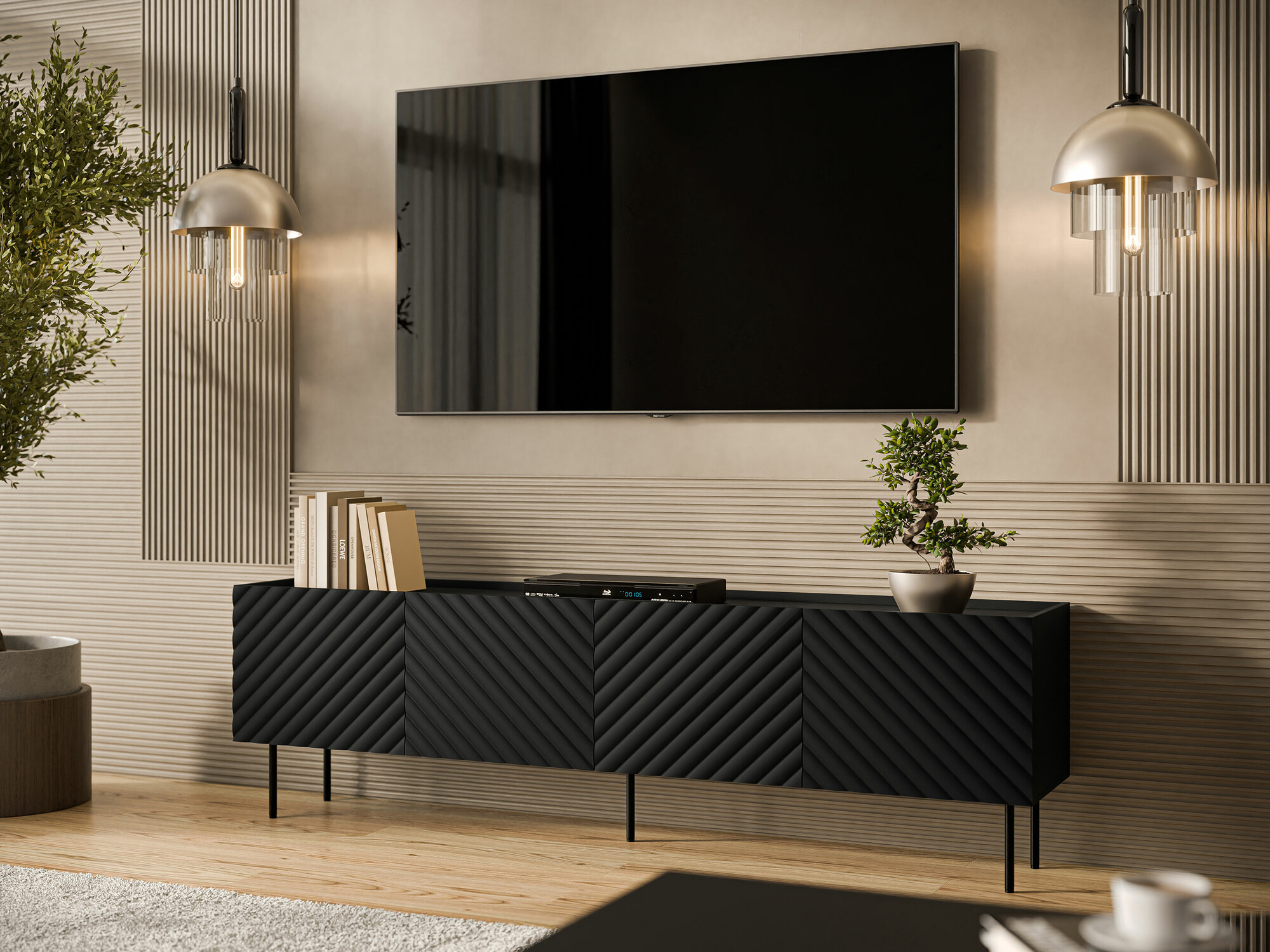 TV galds Sillen I (Melns)
