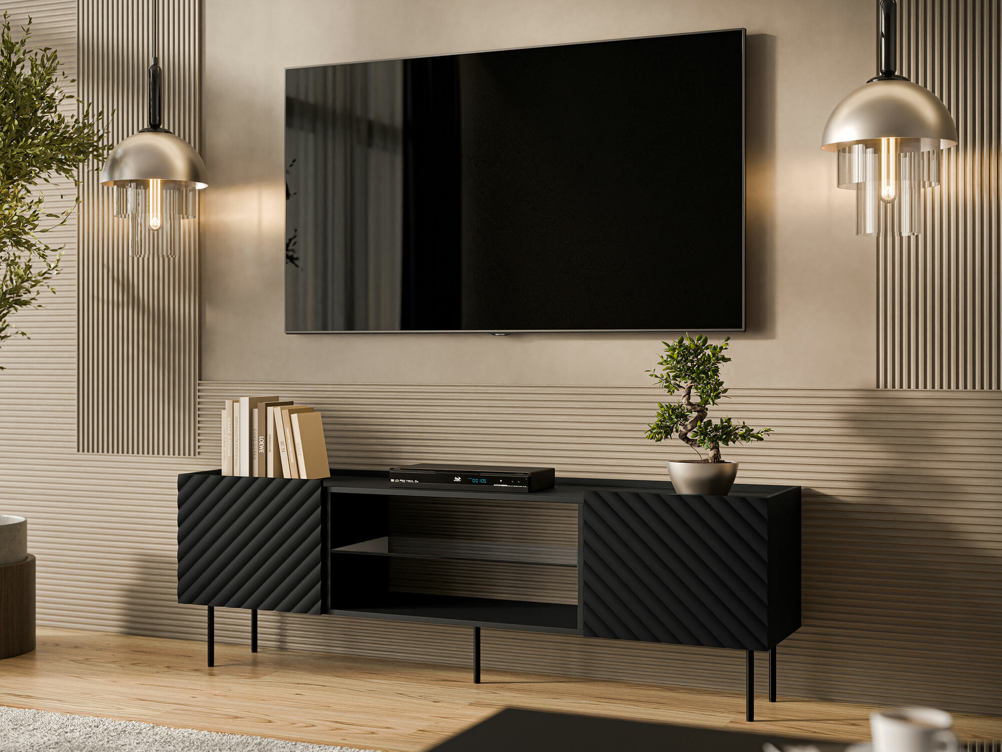 TV galds Sillen II (Melns)