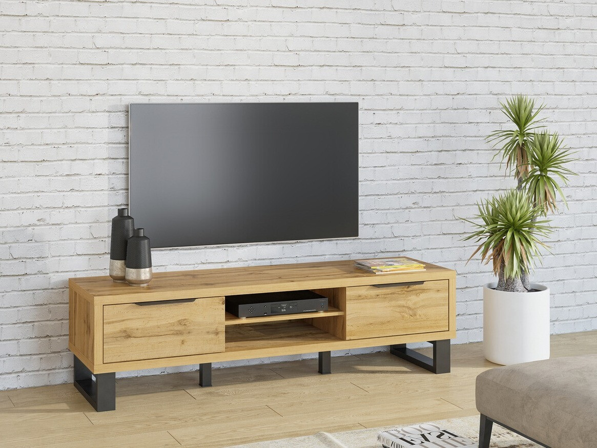 TV galds Avicavu 101 (Votan ozols + Melns)