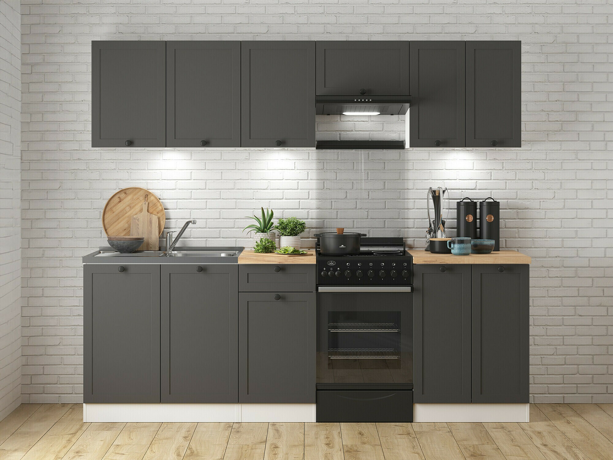 Moduļu piekarams skapis Classic Grey 110