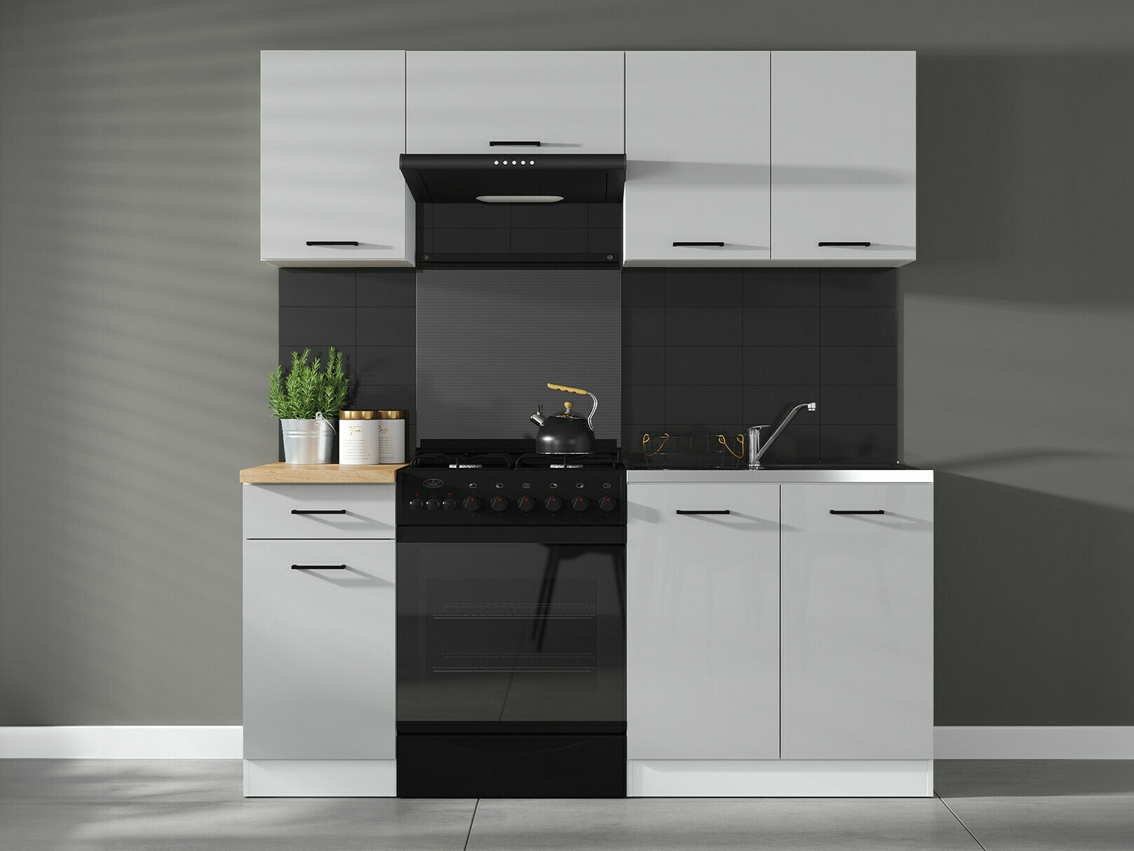 Moduļu piekarams skapis Line Grey 112